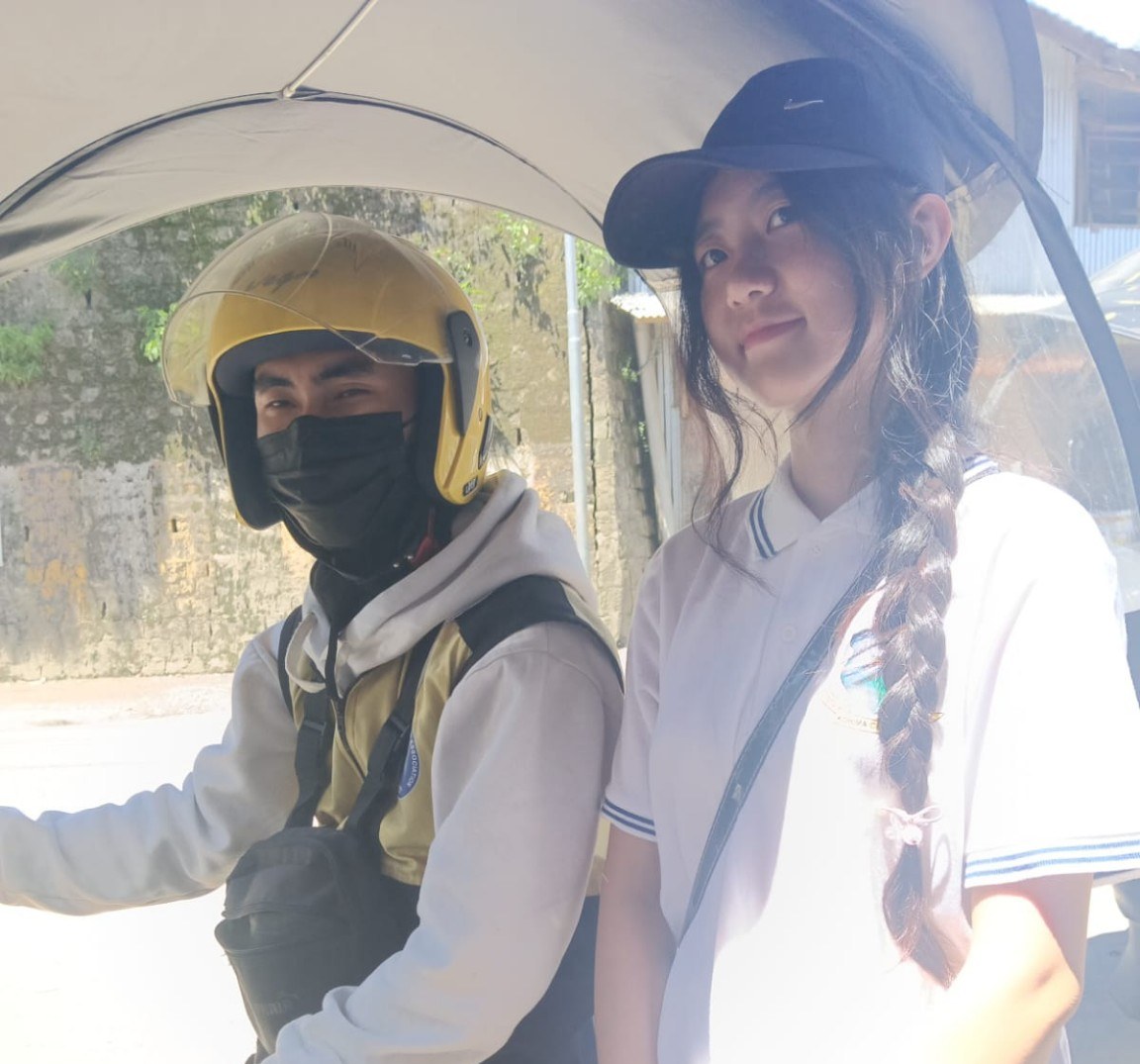 Passenger and driver during field research